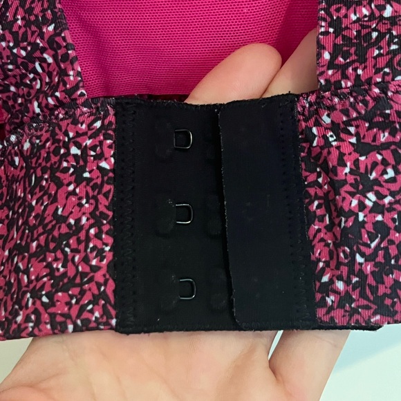 Lululemon Energy Bra High Support Pink Speckle and Black Sports Bra Size 6 - Picture 4 of 7